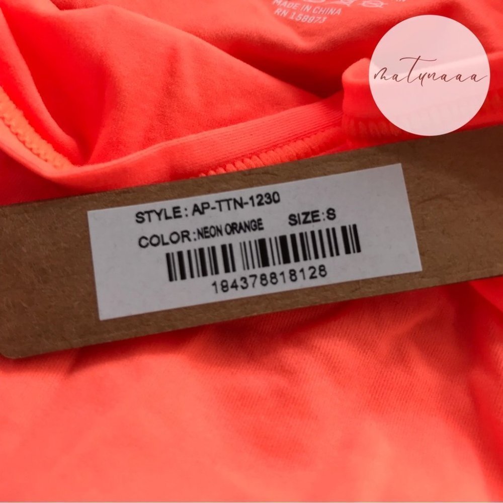 Skims Fits Everybody Turtleneck Top in Neon Orange S - Picture 3 of 3